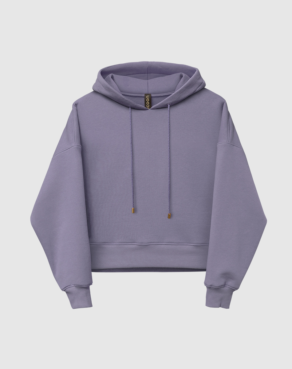 bluza BASIC z kapturem lawenda