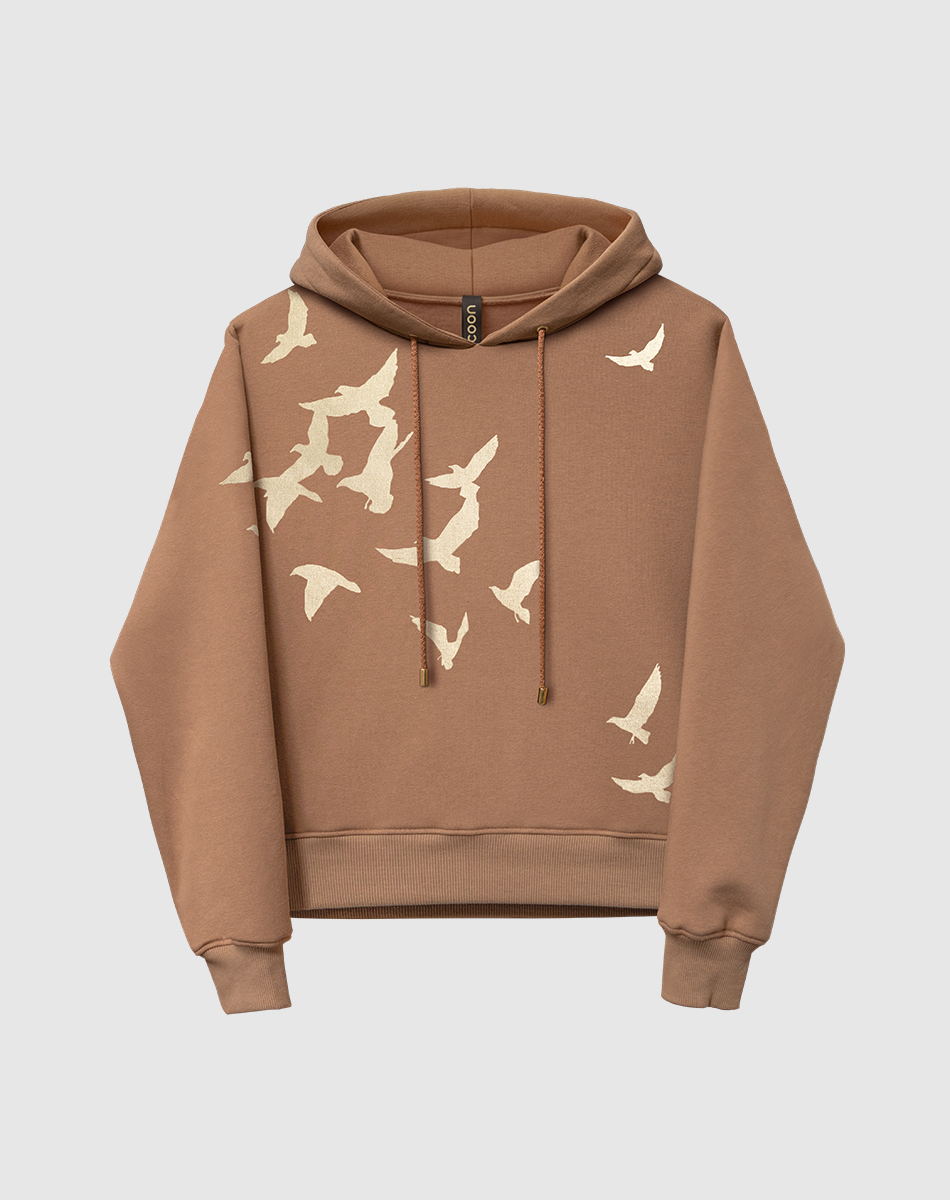 bluza SKY z kapturem karmel